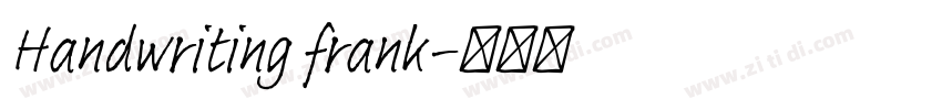 Handwriting frank字体转换